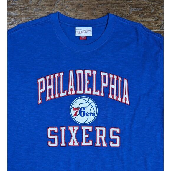 NBA Philadelphia 76ers Mitchell & Ness Sixers Hardwood Classic Shirt Size Large - Picture 2 of 8
